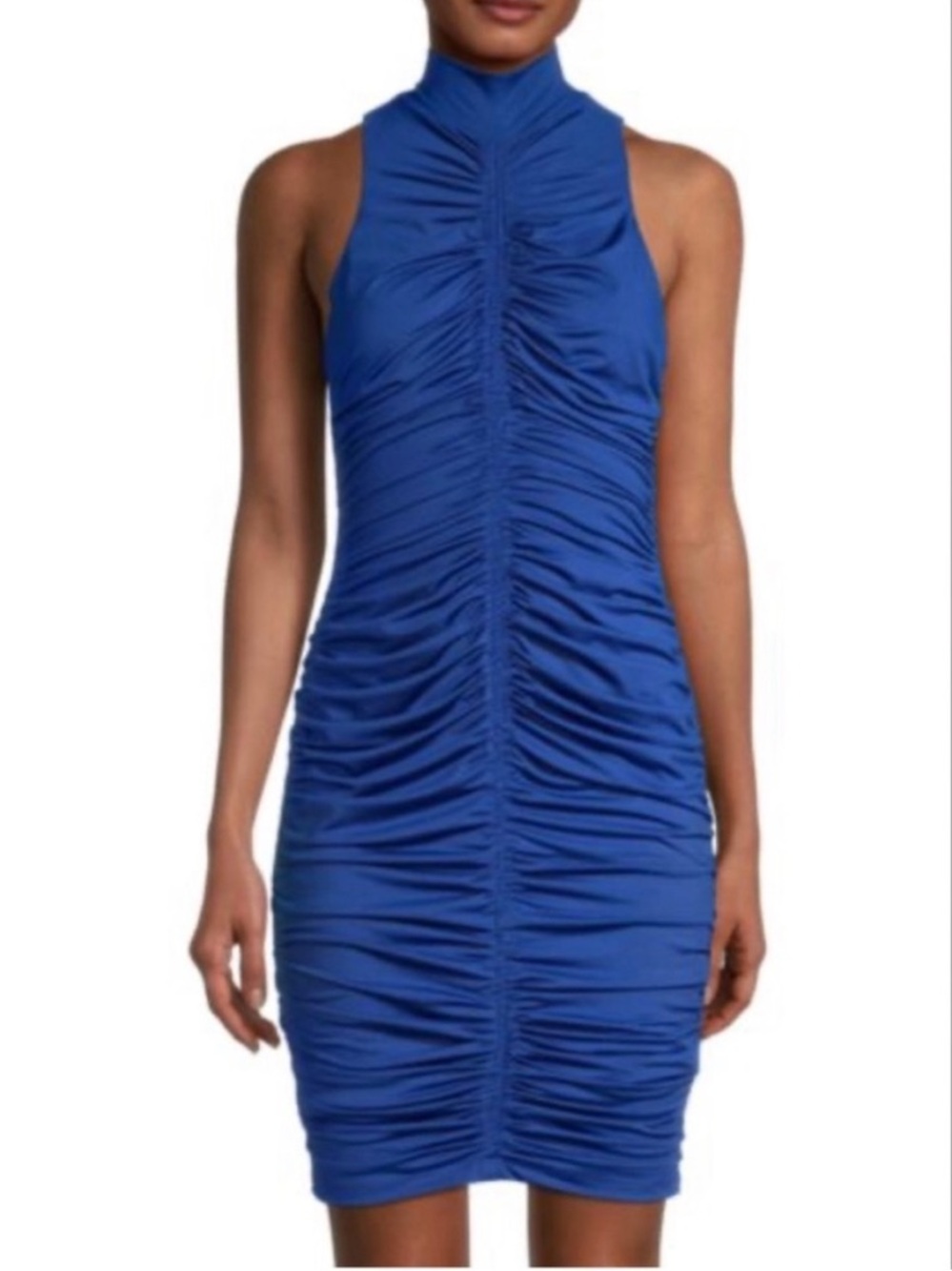 Black Halo Kobe Ruched Dress Vivid Blue Size 6